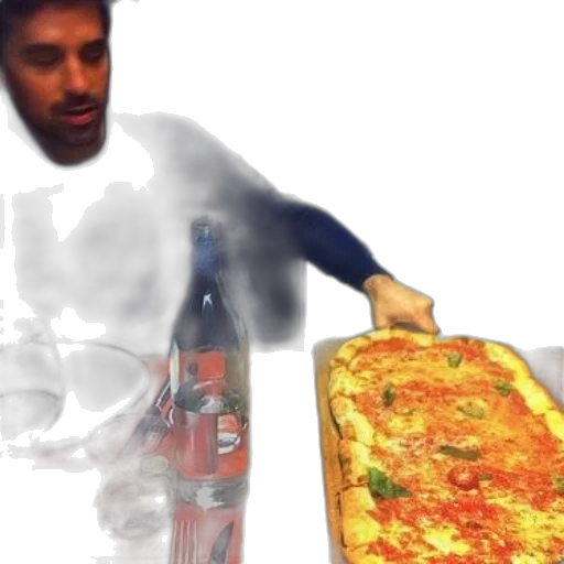 food, jacket, weapon, bottle, concept art, photorealistic, fire, man transparent PNG cut-out