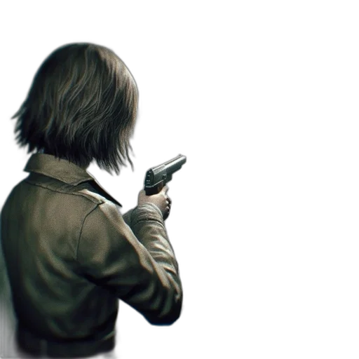 jacket, weapon, staff, mask, concept art, photorealistic, watercolor, 3d render transparent PNG cut-out