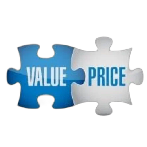 two, puzzle, pieces, words, value, price, them, symbolizing transparent PNG cut-out