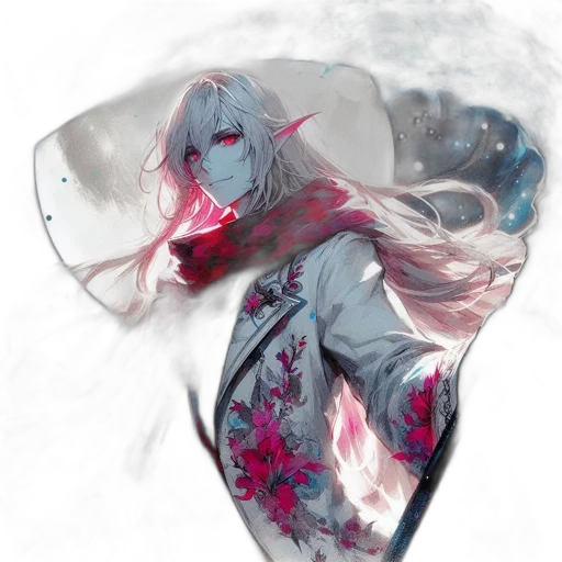 sword, dragon, umbrella, weapon, fantasy art, concept art, anime, watercolor transparent PNG cut-out