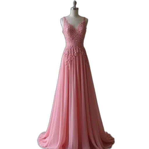 dress, 3d render, pastel, line transparent PNG cut-out