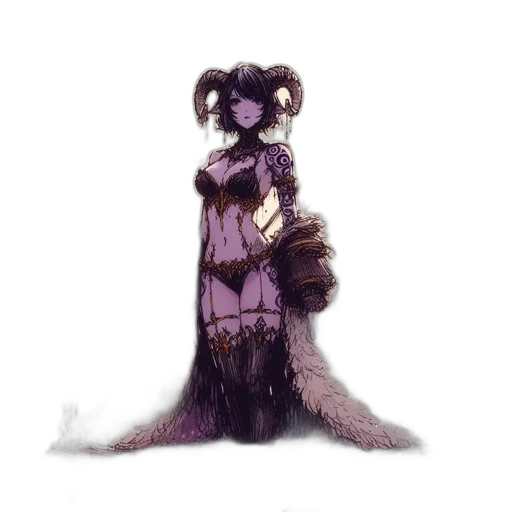 creature, dress, animal, staff, concept art, fantasy art, watercolor, pixel art transparent PNG cut-out