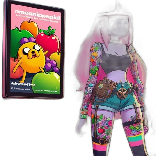 jacket, concept art, neon, colorful, digital, artwork, featuring, character transparent PNG cut-out