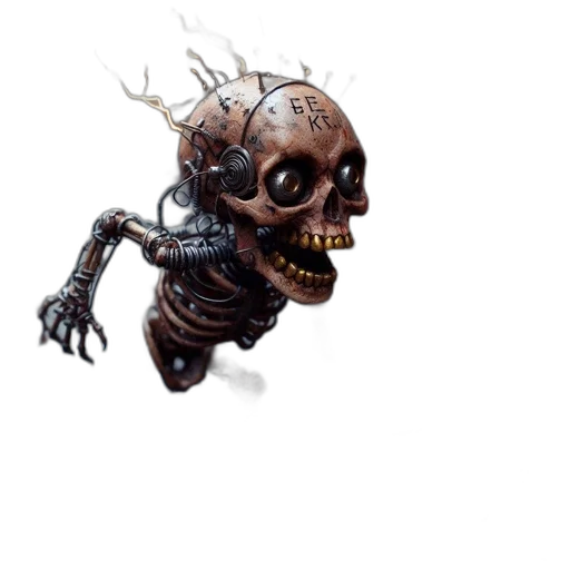 creature, robot, mask, face, concept art, 3d render, fantasy art, pixel art transparent PNG cut-out