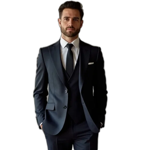 jacket, staff, photorealistic, slim transparent PNG cut-out