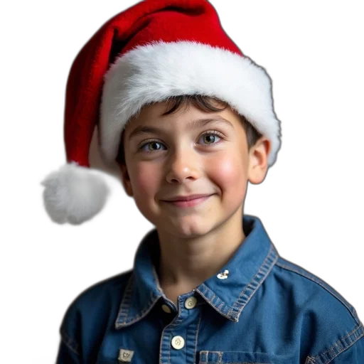 hat, face, photorealistic, 3d render, young, boy, wearing, red transparent PNG cut-out
