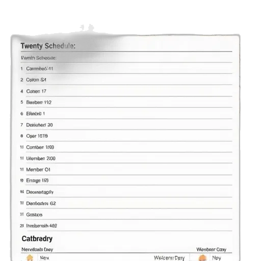 employee, schedule, sheet, showing transparent PNG cut-out