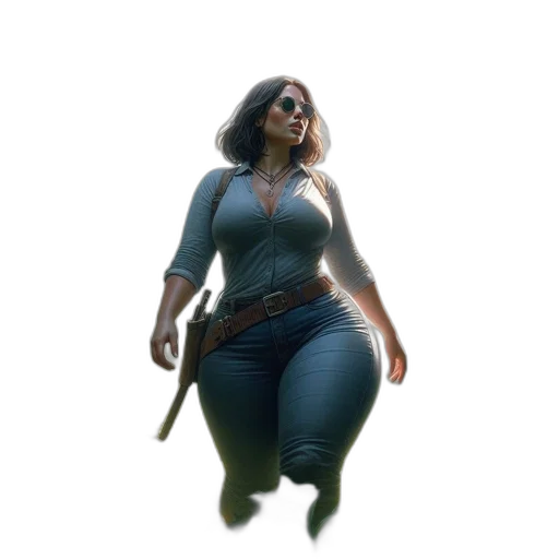 weapon, staff, dress, creature, concept art, 3d render, comic book art, fantasy art transparent PNG cut-out