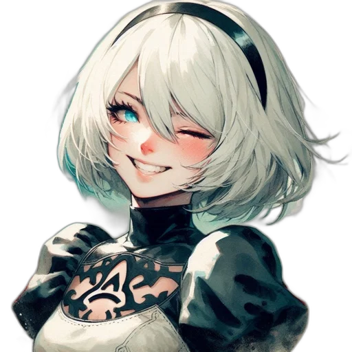 face, robot, mask, dress, pixel art, anime, concept art, fantasy art transparent PNG cut-out