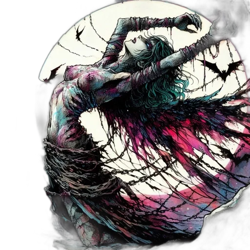 mask, dragon, dress, creature, fantasy art, concept art, comic book art, cyberpunk transparent PNG cut-out
