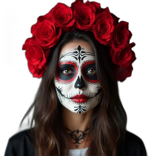 mask, face, flower, jewelry transparent PNG cut-out