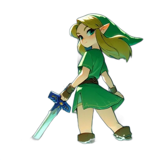 staff, sword, weapon, pixel art, concept art, fantasy art, 3d render, green transparent PNG cut-out