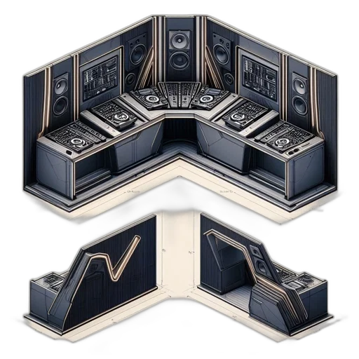 furniture, jewelry, concept art, 3d render, pixel art, isometric, view, sleek transparent PNG cut-out