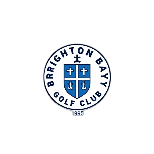 circular, logo, featuring, words, brighton, bay, golf, club transparent PNG cut-out