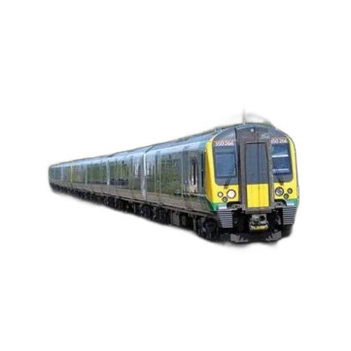 weapon, 3d render, photorealistic, modern, passenger, train, yellow, accents transparent PNG cut-out