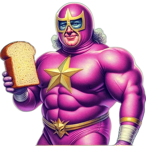food, animal, comic book art, concept art, cartoon, pixel art, muscular, man transparent PNG cut-out