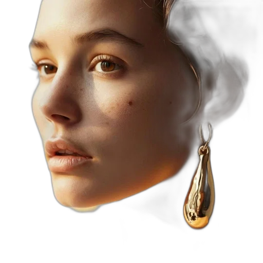 jewelry, face, mask, hair, photorealistic, concept art, 3d render, fantasy art transparent PNG cut-out