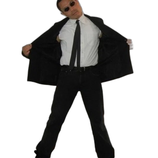 jacket, staff, robot, creature, 3d render, concept art, man, suit transparent PNG cut-out
