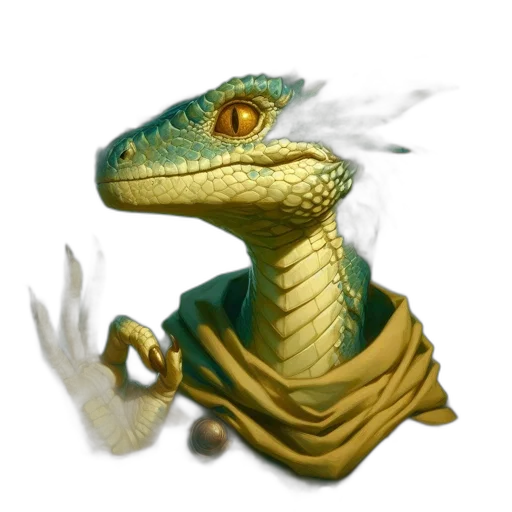 dragon, creature, staff, animal, fantasy art, concept art, 3d render, photorealistic transparent PNG cut-out