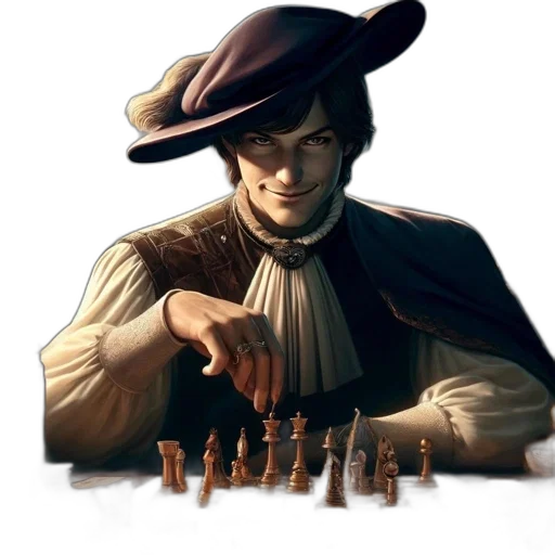 staff, hat, face, crown, concept art, fantasy art, photorealistic, oil painting transparent PNG cut-out