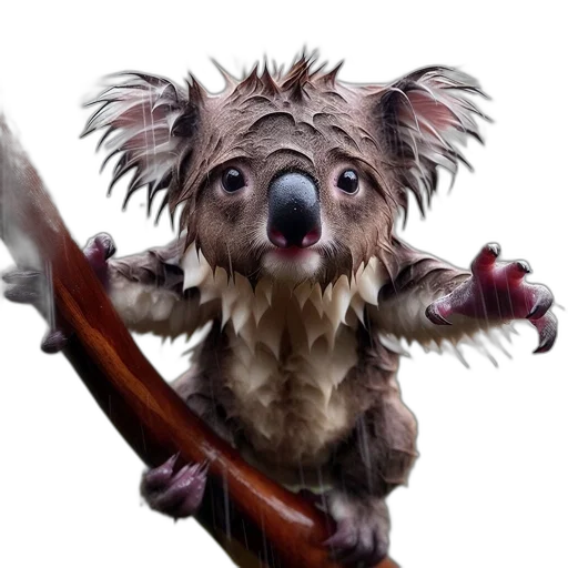 staff, animal, creature, hair, photorealistic, 3d render, concept art, fantasy art transparent PNG cut-out