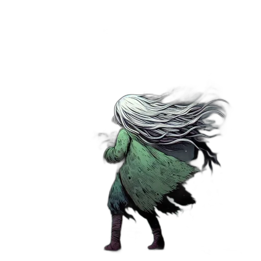 hair, creature, dragon, staff, concept art, fantasy art, pixel art, 3d render transparent PNG cut-out