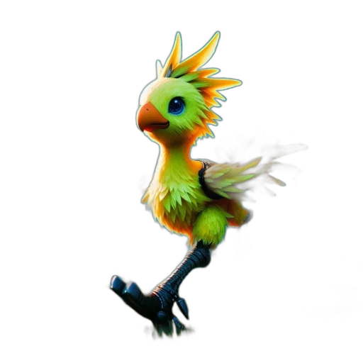 animal, staff, dragon, creature, 3d render, concept art, photorealistic, fantasy art transparent PNG cut-out