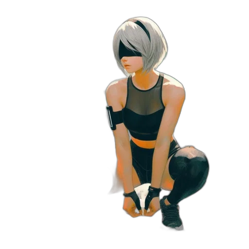 dress, mask, jacket, robot, concept art, pixel art, 3d render, anime transparent PNG cut-out