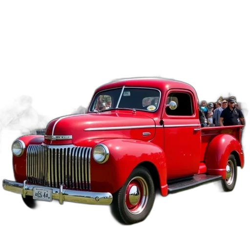 car, weapon, photorealistic, 3d render, concept art, fire, red, vintage transparent PNG cut-out