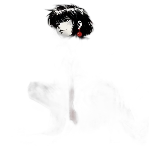 face, hair, robot, creature, concept art, comic book art, pixel art, fantasy art transparent PNG cut-out