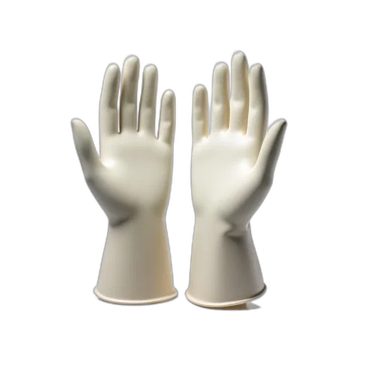 jewelry, 3d render, item, latex, rubber, work, gloves, white transparent PNG cut-out