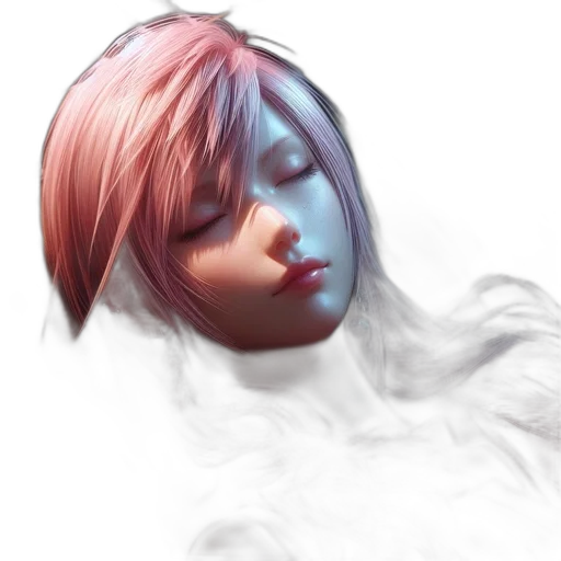 face, mask, hair, creature, fantasy art, photorealistic, concept art, 3d render transparent PNG cut-out