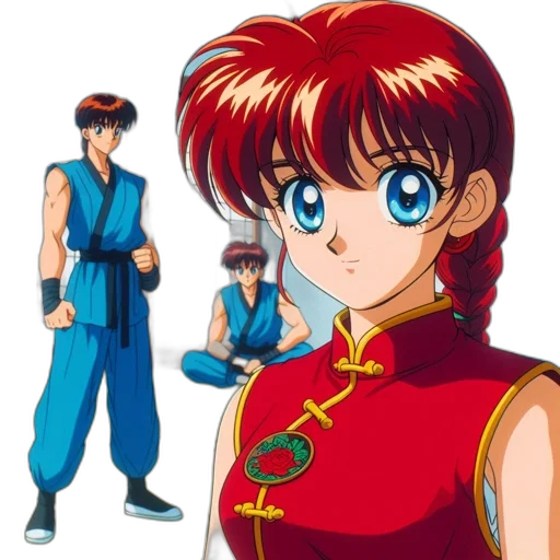 anime, concept art, vaporwave, cartoon, red, scene, features, young transparent PNG cut-out