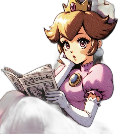 crown, dress, staff, weapon, pixel art, concept art, anime, watercolor transparent PNG cut-out