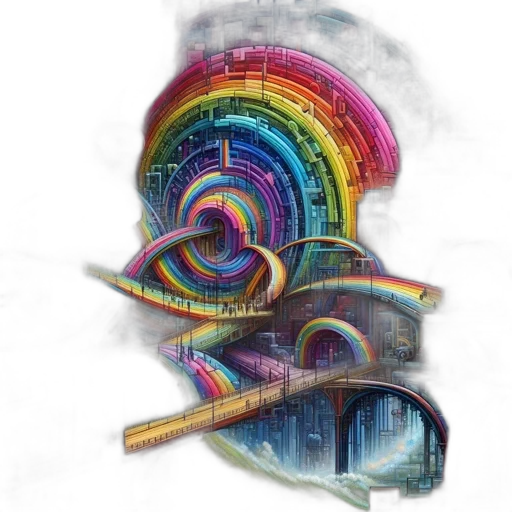 umbrella, hat, hair, weapon, concept art, fantasy art, watercolor, vaporwave transparent PNG cut-out