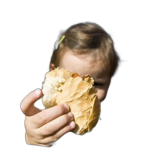 food, face, weapon, mask, photorealistic, child, holds, piece transparent PNG cut-out