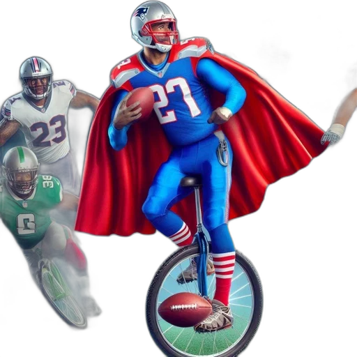 concept art, image, array, football, characters, participate, surreal, scenarios transparent PNG cut-out
