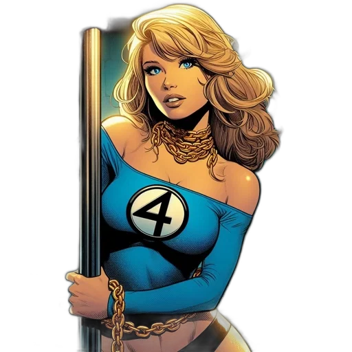 weapon, comic book art, concept art, cartoon, illustrated, scene, shows, blonde transparent PNG cut-out