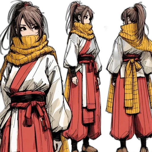 concept art, anime, comic book art, red, earth tones, golden, monochrome, manga transparent PNG cut-out