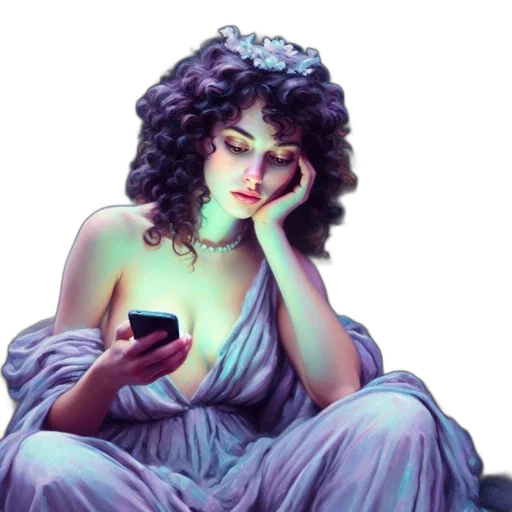 dress, face, jewelry, pixel art, vaporwave, fantasy art, oil painting, neon lights transparent PNG cut-out