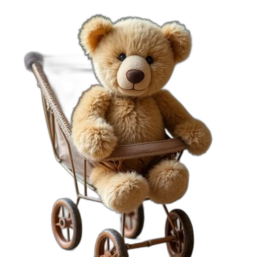 photorealistic, 3d render, oil painting, teddy transparent PNG cut-out