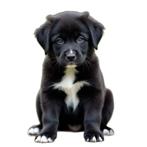 animal, staff, creature, face, photorealistic, 3d render, black, puppy transparent PNG cut-out