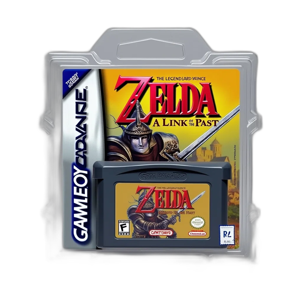 3d render, concept art, video, game, cartridge, legend, zelda, link transparent PNG cut-out