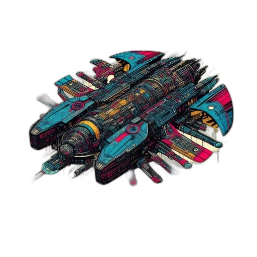 weapon, concept art, 3d render, cyberpunk, outer space, detailed, spacecraft, design transparent PNG cut-out