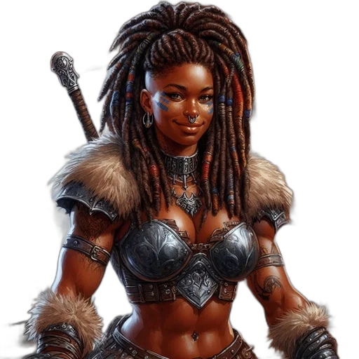 fantasy art, concept art, comic book art, pixel art, woman, metallic, armor, adorned transparent PNG cut-out