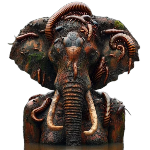 animal, staff, mask, face, 3d render, photorealistic, concept art, fantasy art transparent PNG cut-out