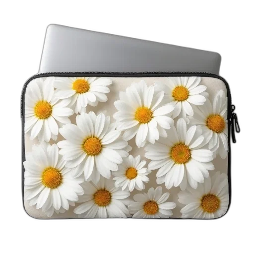 monochrome, white, flowers, laptop, sleeve, macbook, iphone, android transparent PNG cut-out