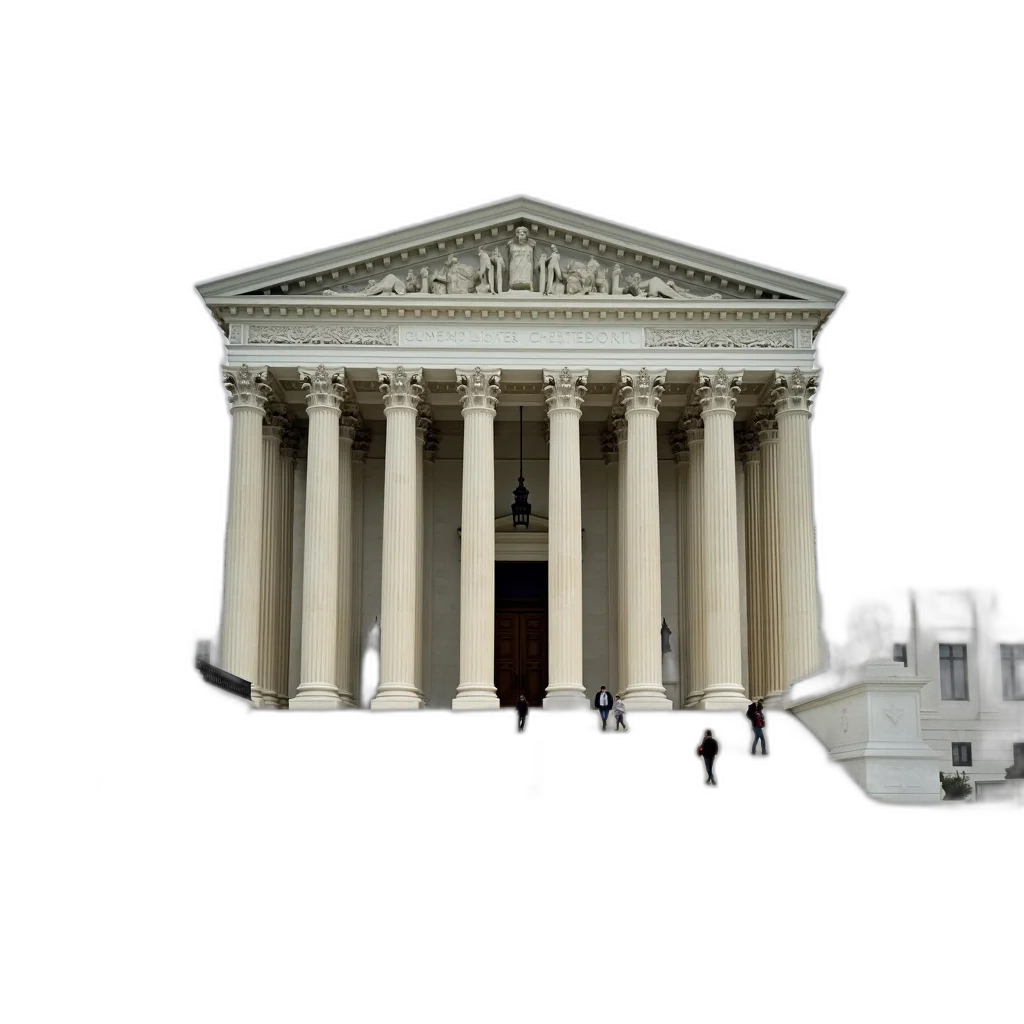 building, 3d render, night, united, states, supreme, court, seen transparent PNG cut-out