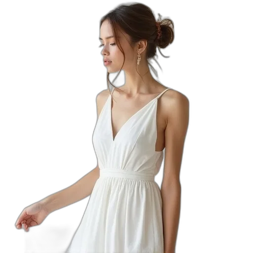 dress, jewelry, white, trend, back, town, looks, like transparent PNG cut-out