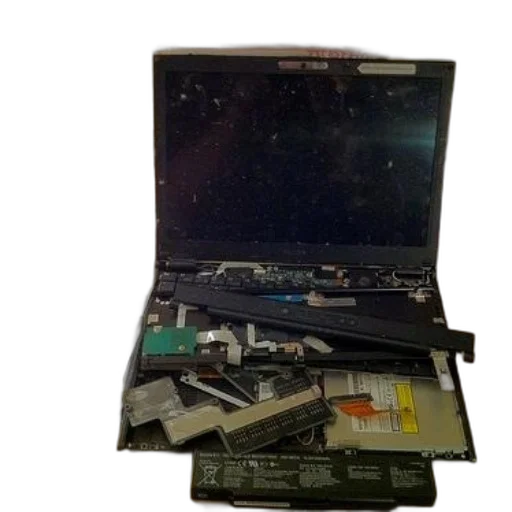 weapon, outer space, disassembled, laptop, sits, table, various, tools transparent PNG cut-out
